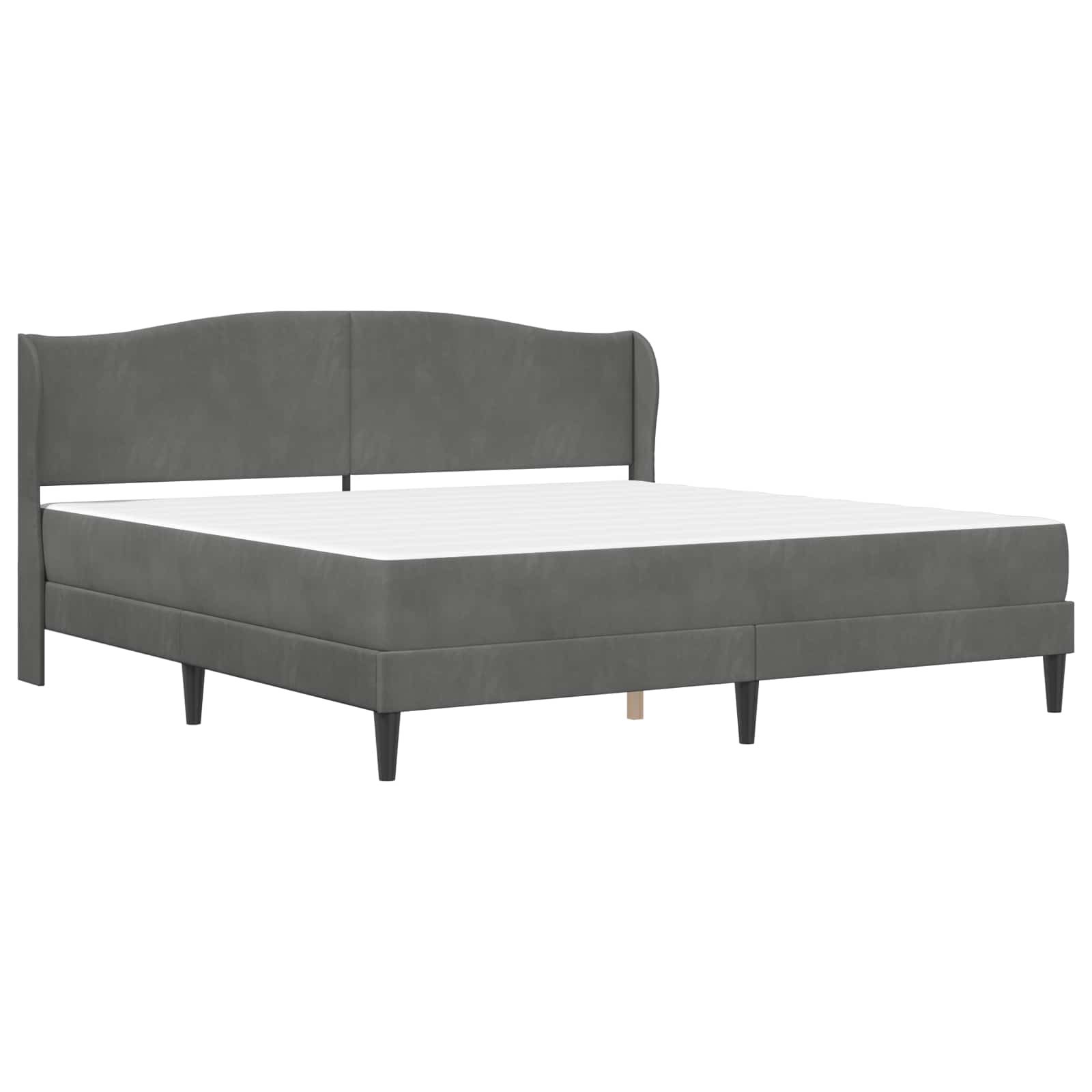 Estructura de cama Gris oscuro 180 x 200 cm Terciopelo