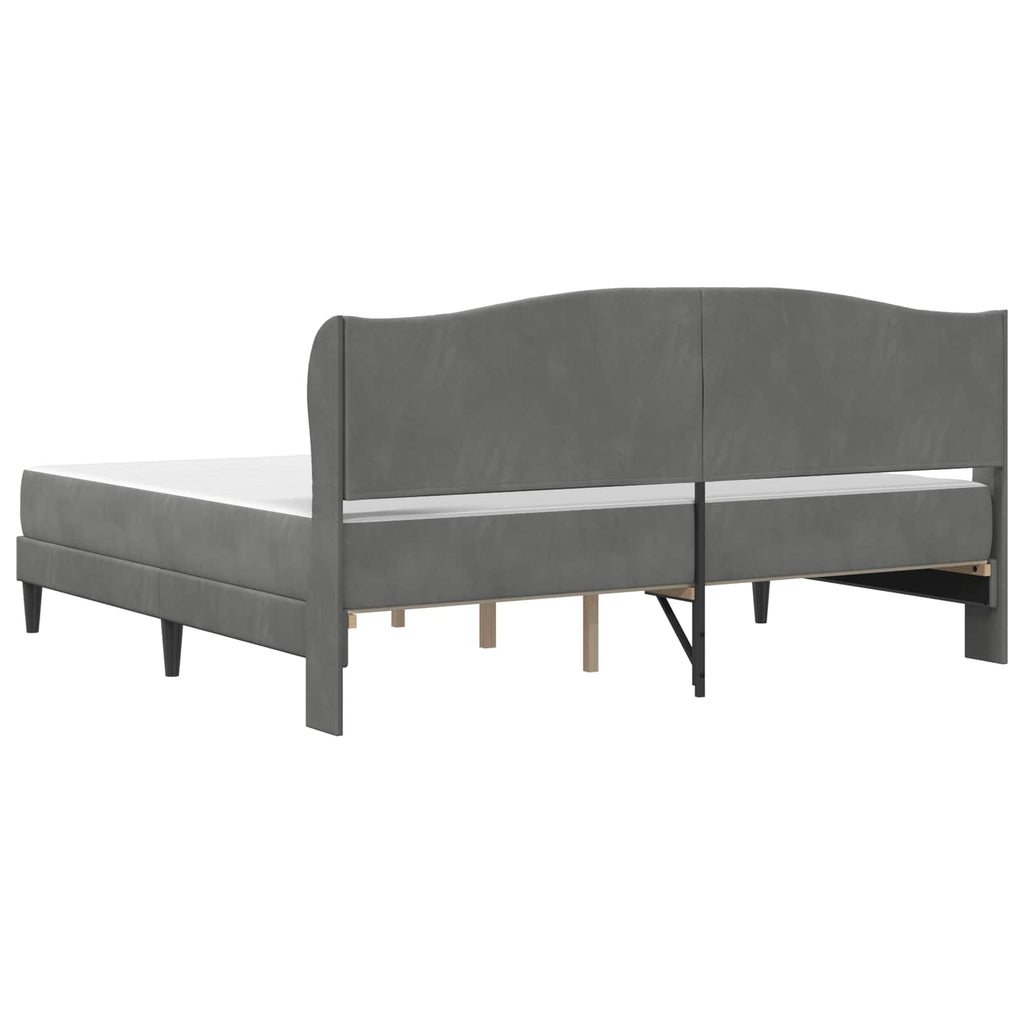 Estructura de cama Gris oscuro 180 x 200 cm Terciopelo