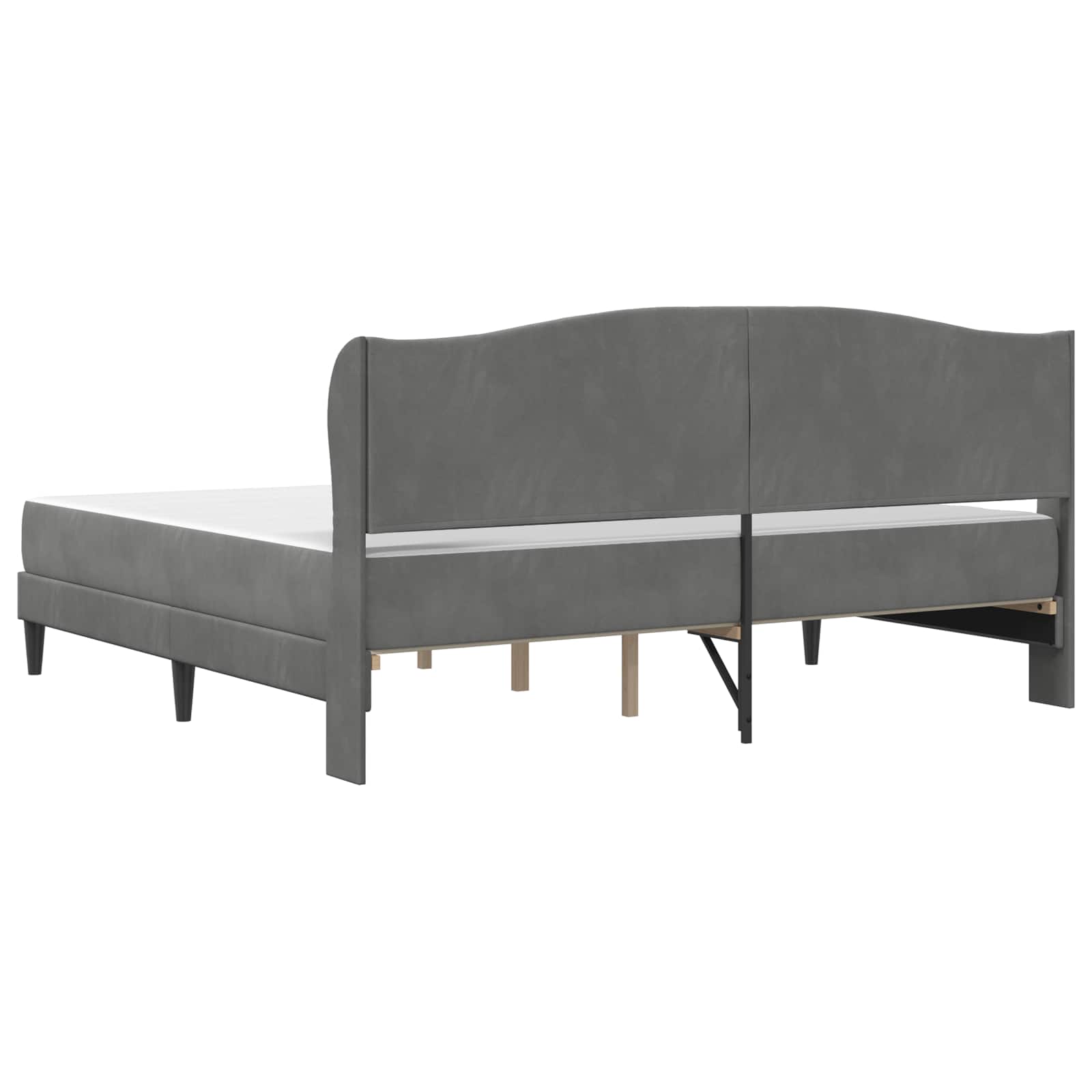 Estructura de cama Gris oscuro 180 x 200 cm Terciopelo