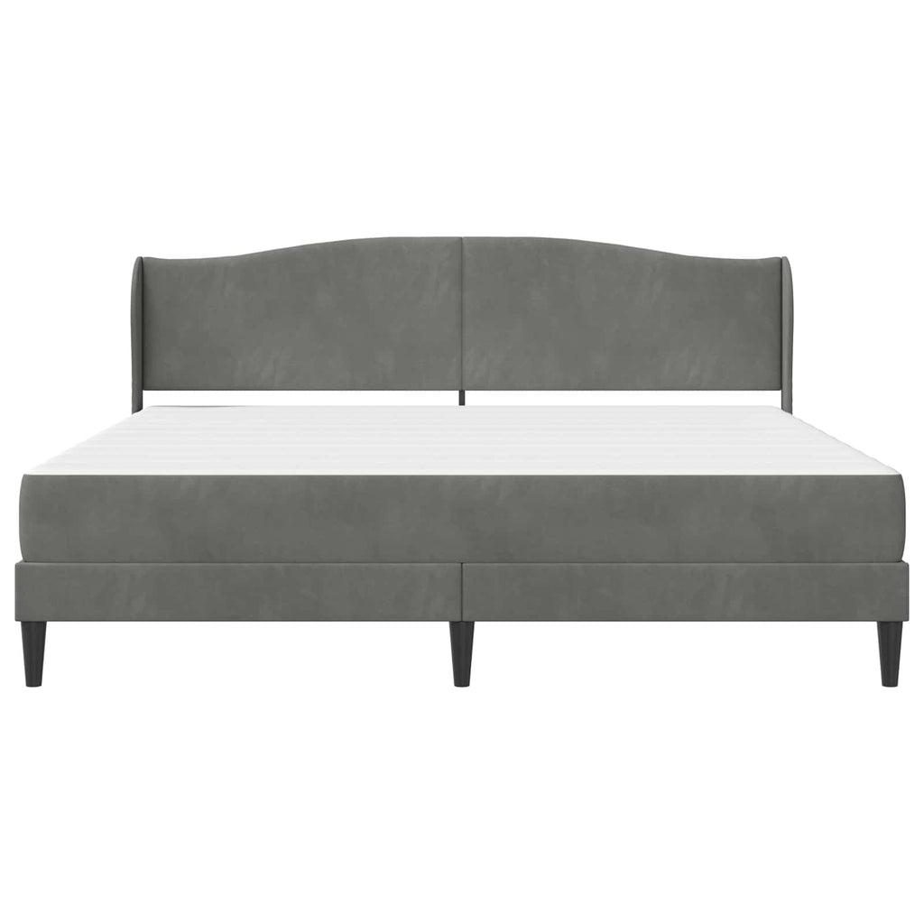 Estructura de cama Gris oscuro 180 x 200 cm Terciopelo