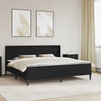 Estructura de cama con colchón con tiras LED Negro 180 x 200 cm