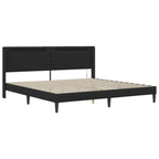 Estructura de cama con colchón con tiras LED Negro 180 x 200 cm