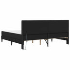 Estructura de cama con colchón con tiras LED Negro 180 x 200 cm