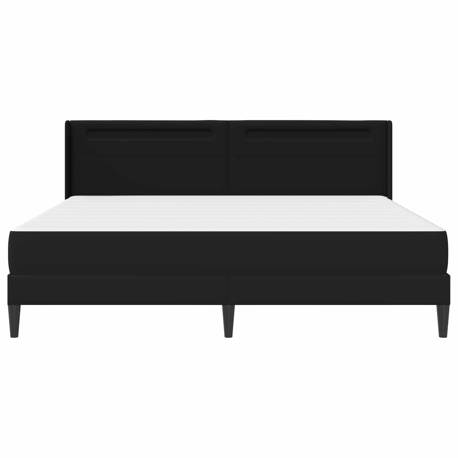 Estructura de cama con colchón con tiras LED Negro 180 x 200 cm