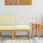 2-Piece Solid Acacia Wood Outdoor Middle Sofa
