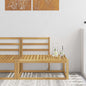 2-Piece Solid Acacia Wood Outdoor Middle Sofa
