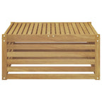 Mesa de exterior Madera de Acacia Sólida Blanco 79 x 79 x 37 cm