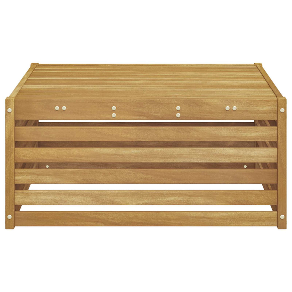 Mesa de exterior Madera de Acacia Sólida Blanco 79 x 79 x 37 cm