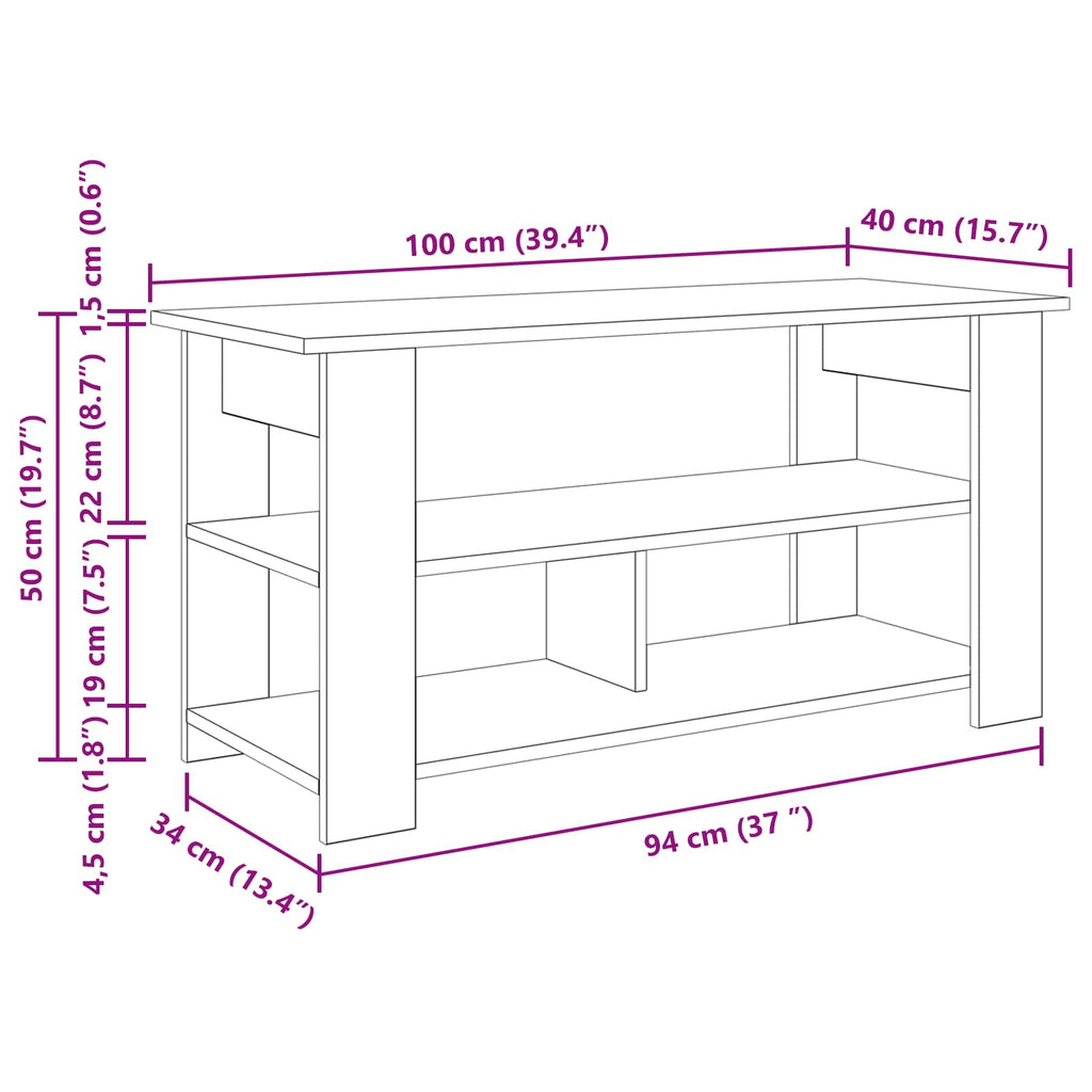 Soporte para TV 100 x 40 x 50 cm