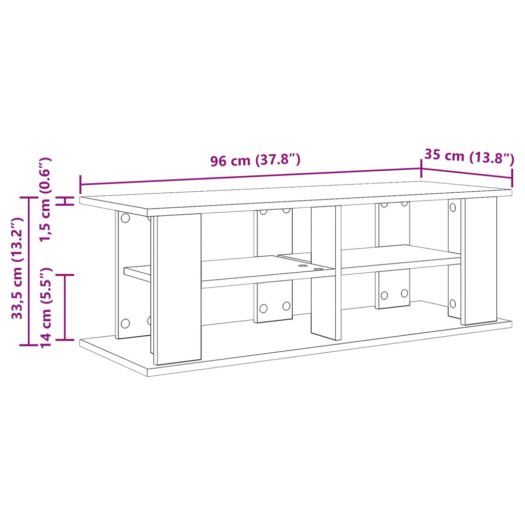 Soporte para TV 96 x 35 x 33,5 cm