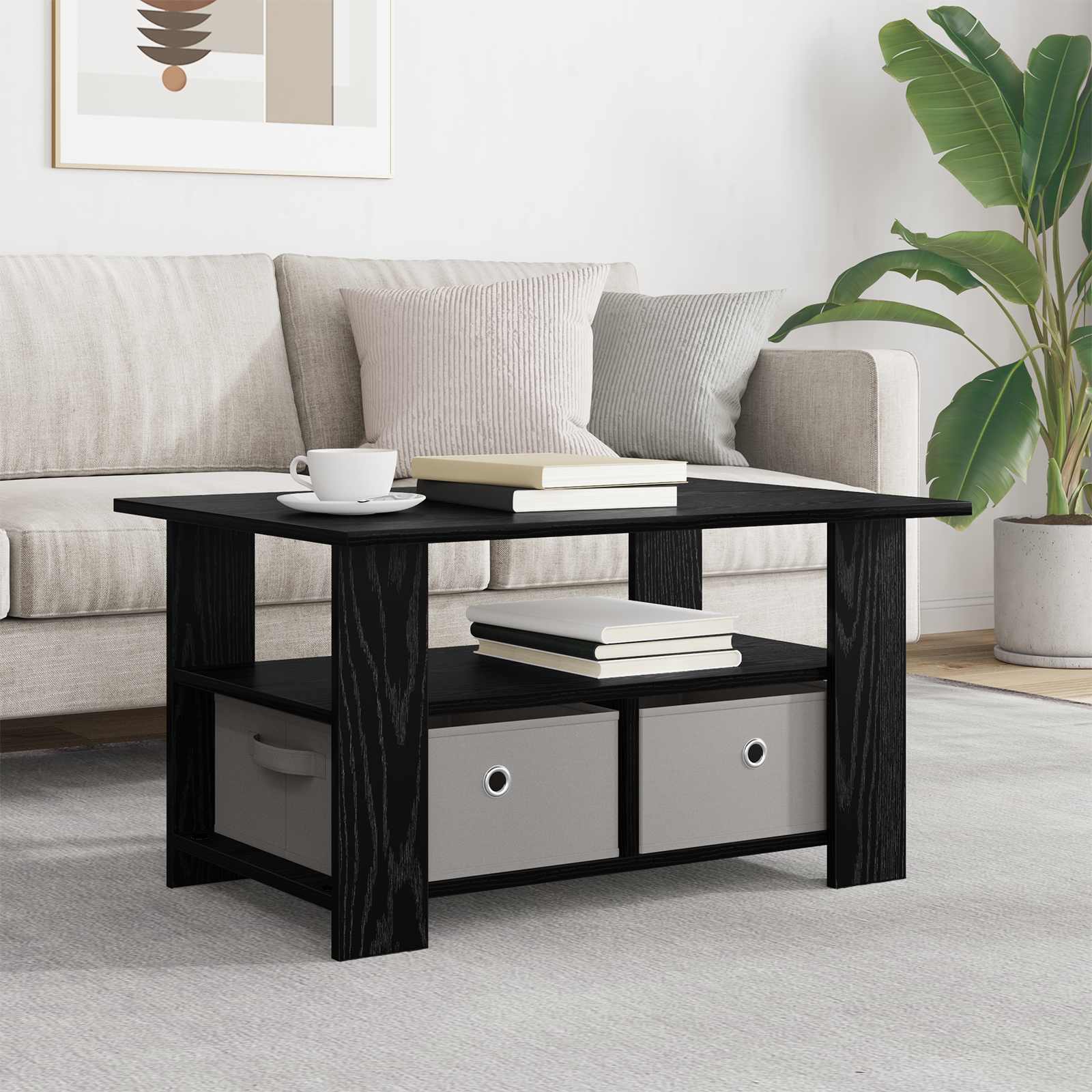 Mesa de Café con cajón 77 x 55 x 42 cm Madera de ingeniería