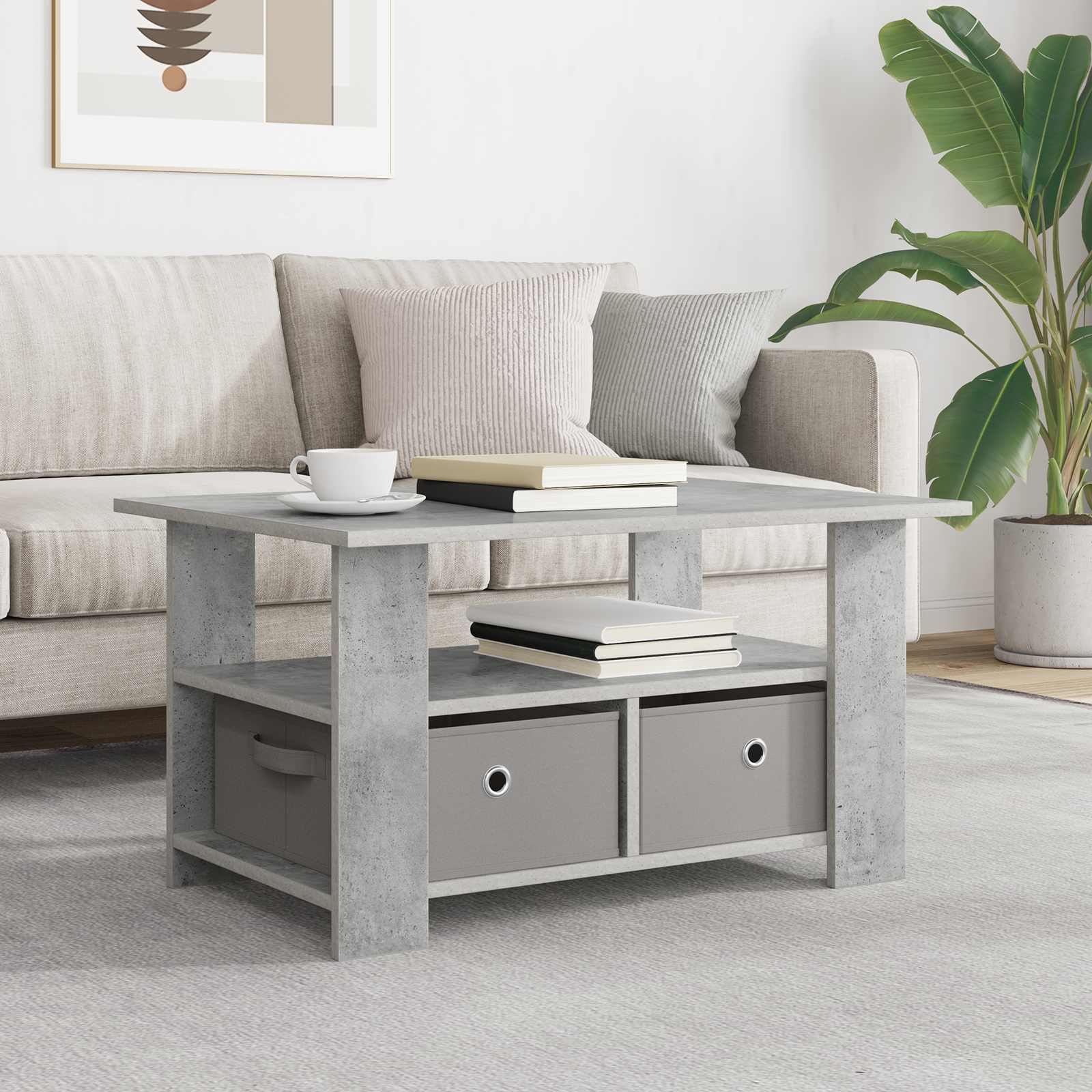 Mesa de Café con cajón 77 x 55 x 42 cm Madera de ingeniería