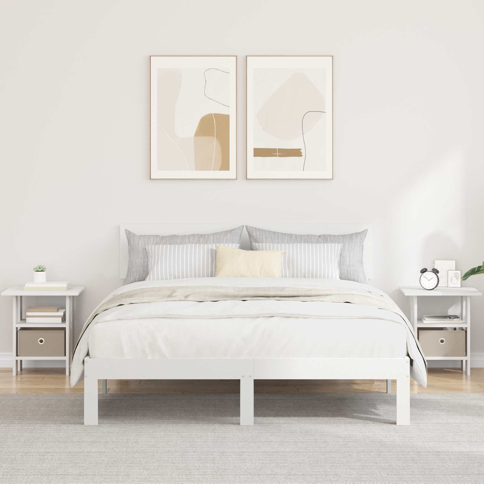 Mesita de Noche 2 pcs 41 x 40 x 45 cm Madera de ingeniería