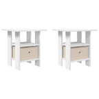 Mesita de Noche 2 pcs 41 x 40 x 45 cm Madera de ingeniería