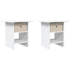 Mesita de Noche 2 pcs 41 x 40 x 45 cm Madera de ingeniería
