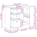 Escritorio con cajón 100 x 40 x 75 cm Madera de ingeniería