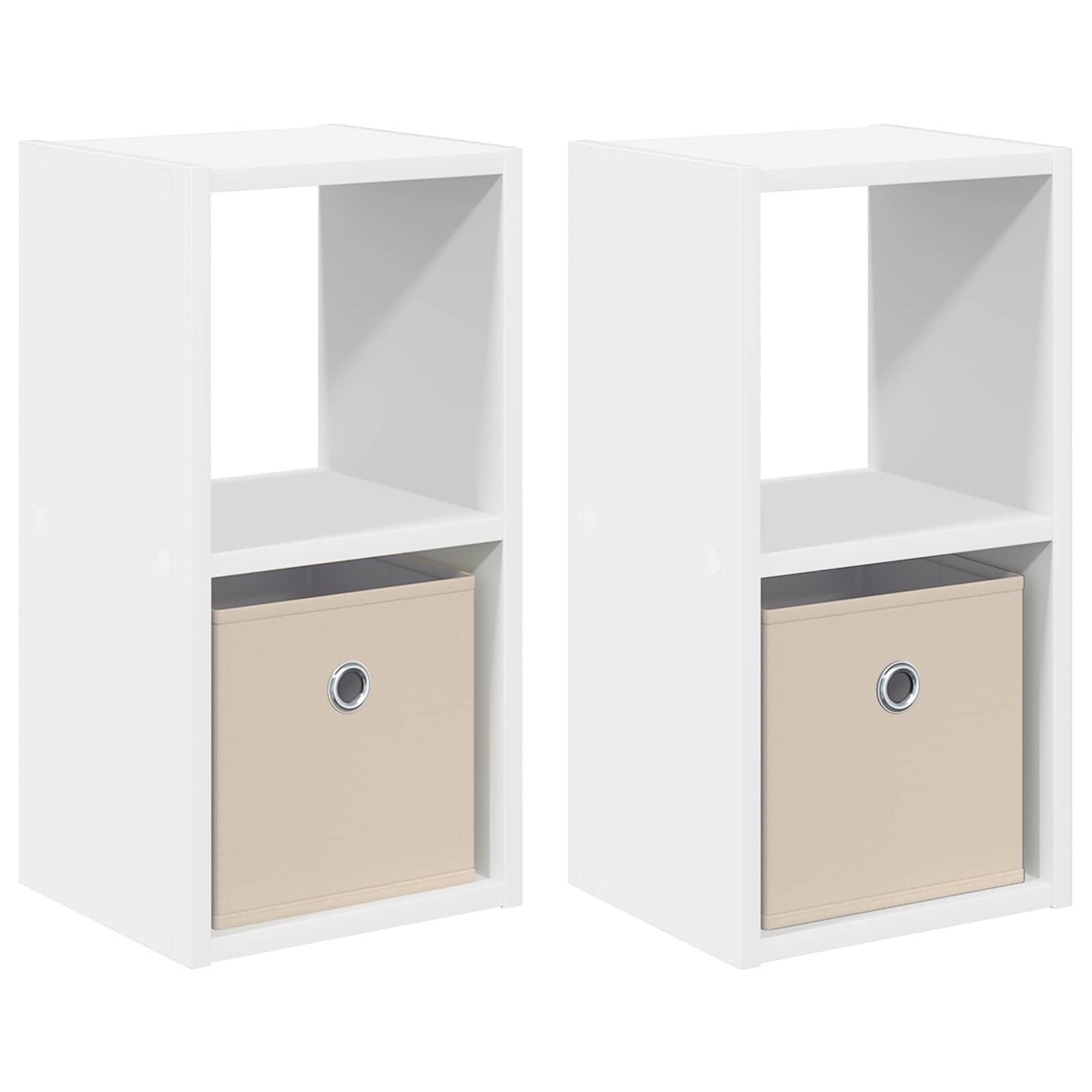 Mesita de Noche 2 pcs 25,5 x 22 x 49,5 cm Madera de ingeniería