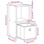 Mesita de Noche 2 pcs 25,5 x 22 x 49,5 cm Madera de ingeniería