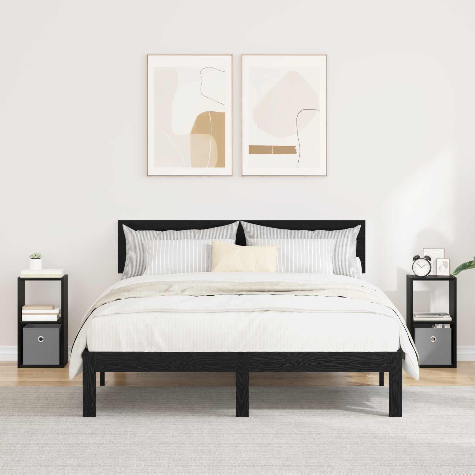 Nightstand 2 pcs 25.5 x 22 x 49.5 cm Engineered Wood