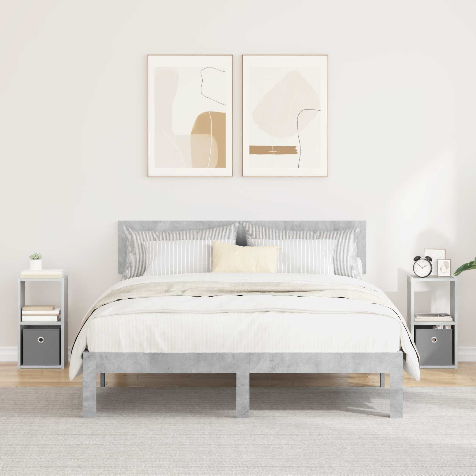 Nightstand 2 pcs 25.5 x 22 x 49.5 cm Engineered Wood