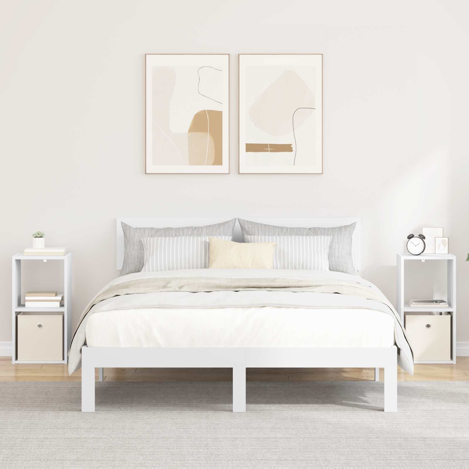 Nightstand 2 pcs 25.5 x 22 x 49.5 cm Engineered Wood