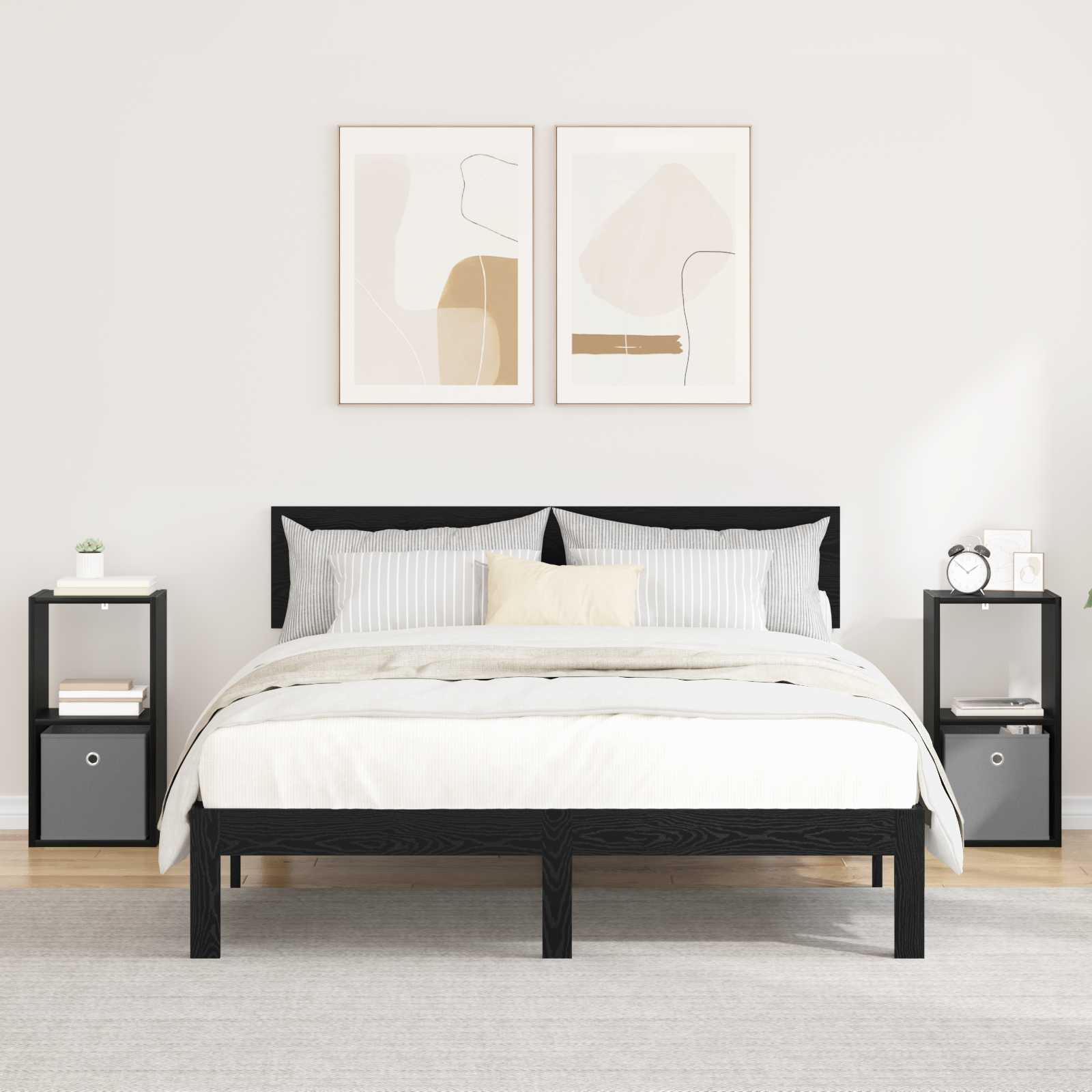 Nightstand 2 pcs 25.5 x 22 x 49.5 cm Engineered Wood