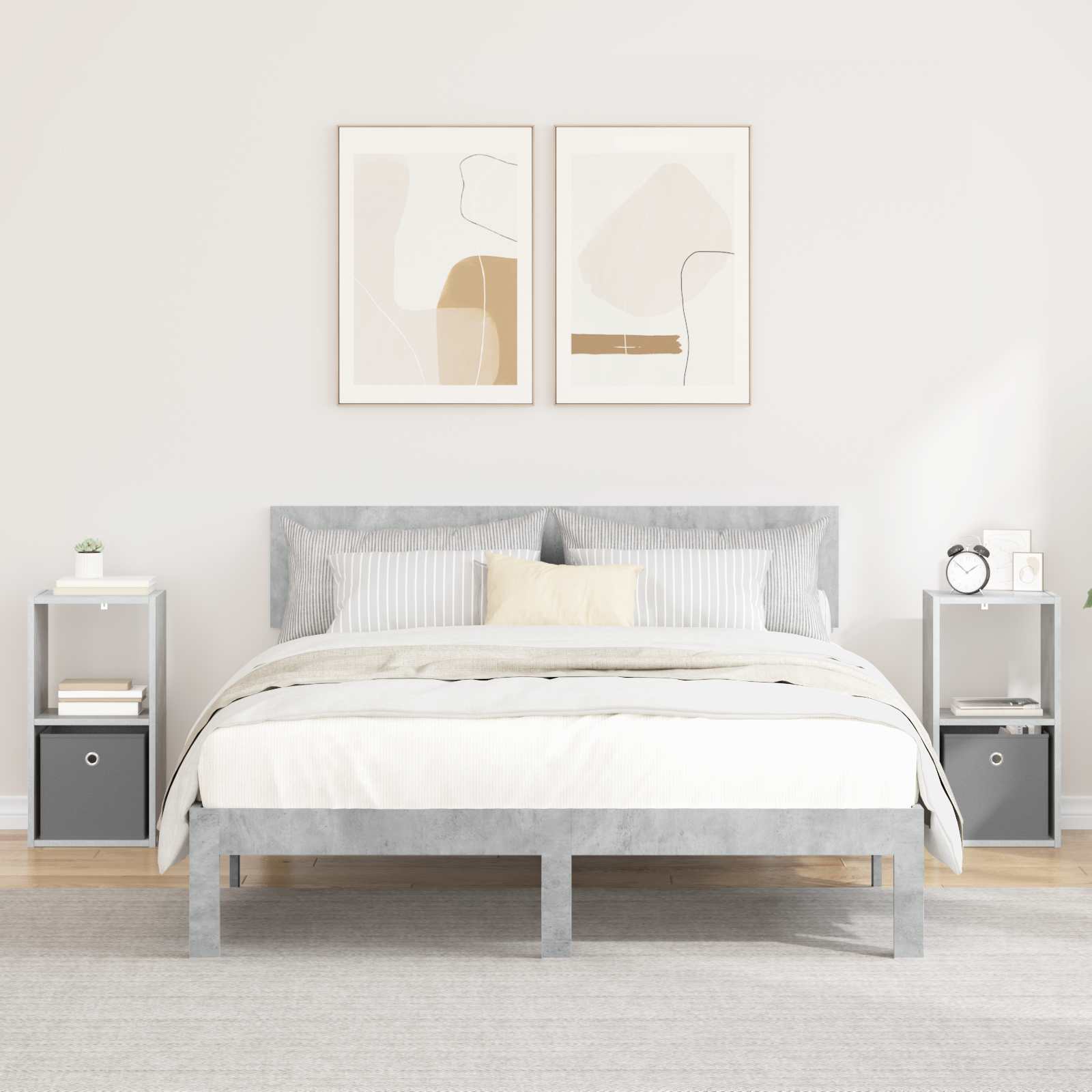 Nightstand 2 pcs 25.5 x 22 x 49.5 cm Engineered Wood