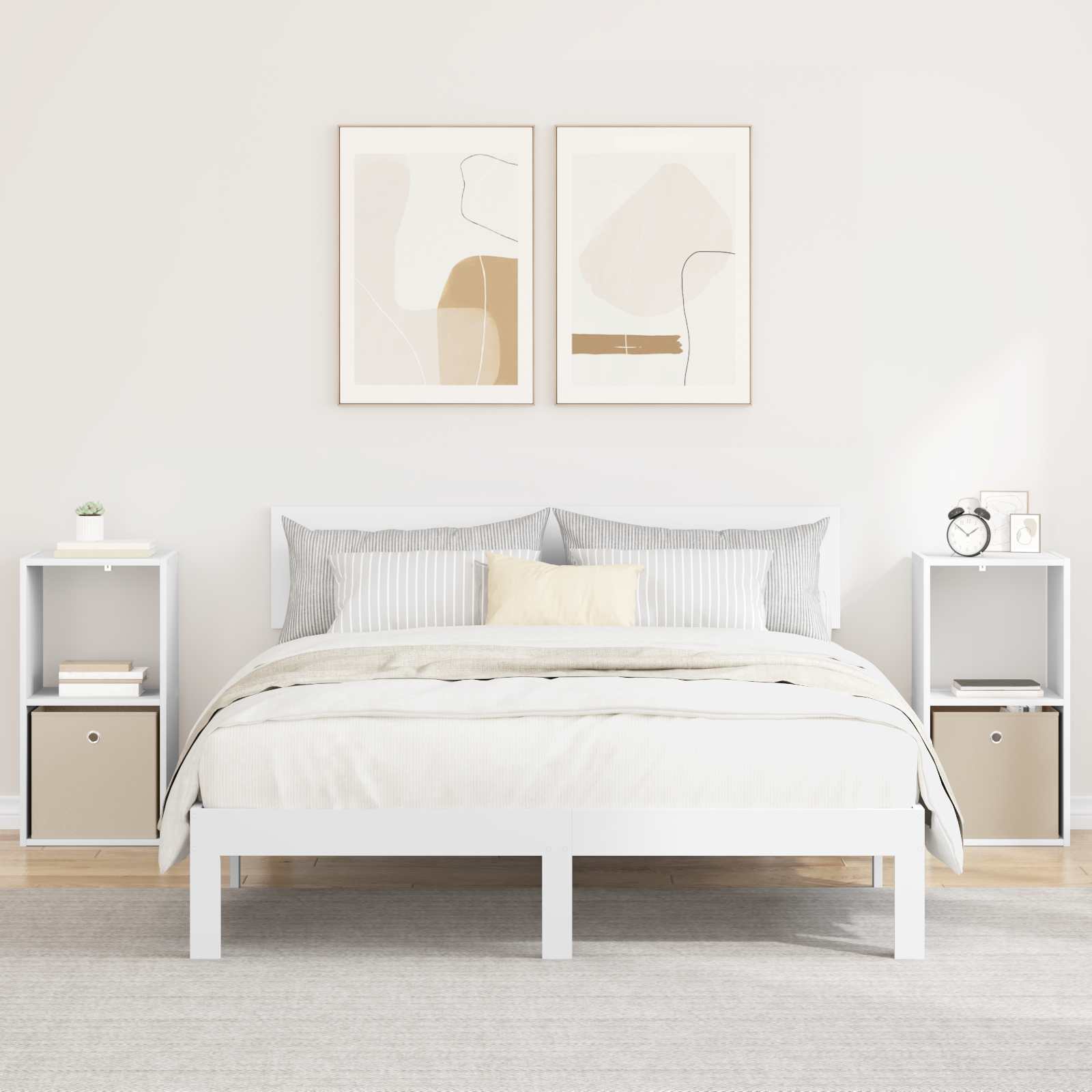 Nightstand 2 pcs 25.5 x 22 x 49.5 cm Engineered Wood