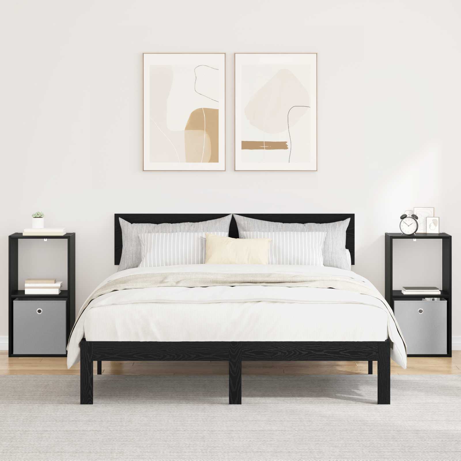 Nightstand 2 pcs 25.5 x 22 x 49.5 cm Engineered Wood