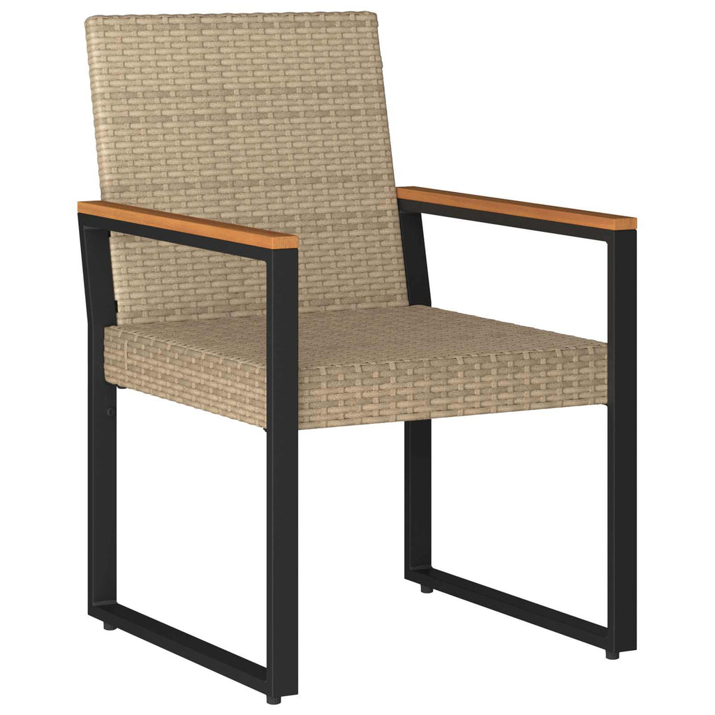 Juego de muebles de exterior 4 pcs Beige y blanco crema