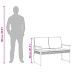 Juego de muebles de exterior 4 pcs Beige y blanco crema