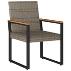 Juego de muebles de exterior con cojín 3 pcs Gris y azul marino