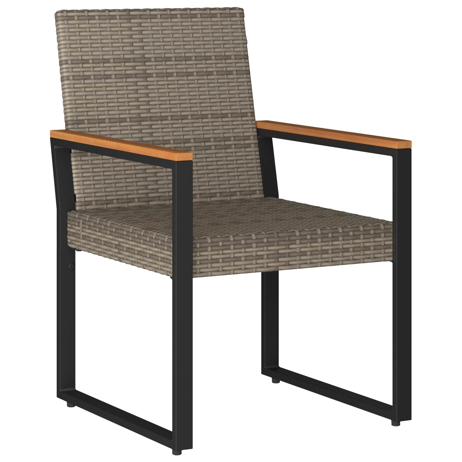 Juego de muebles de exterior con cojín 3 pcs Gris y azul marino