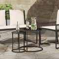 Juego de Mesas de Centro 2 pcs 55 x 55 x 45 cm acero