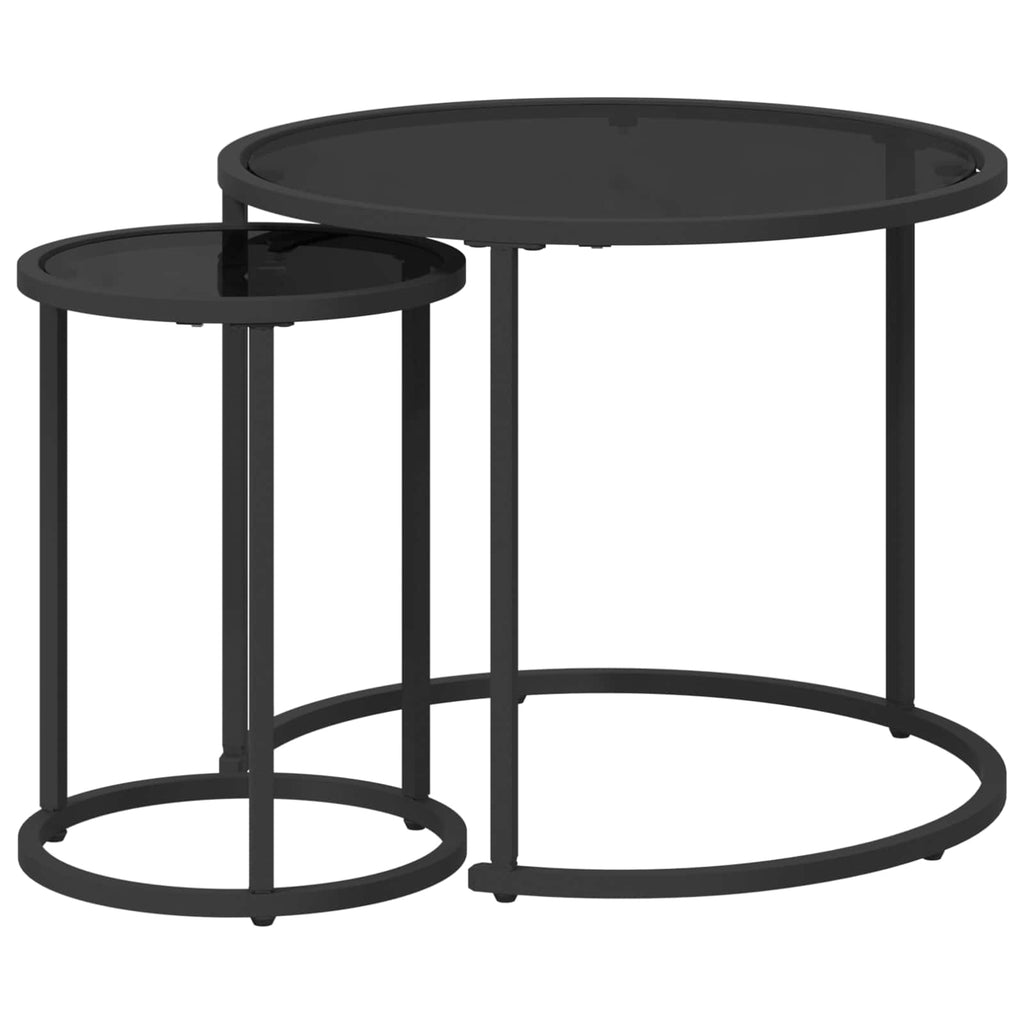 Juego de Mesas de Centro 2 pcs 55 x 55 x 45 cm acero