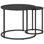 Juego de Mesas de Centro 2 pcs 55 x 55 x 45 cm acero