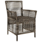 Silla de exterior 2 pcs Gris y Gris Oscuro ratán sintético