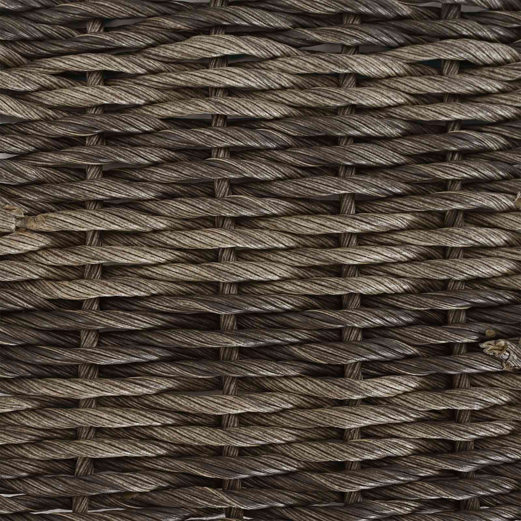 Silla de exterior 2 pcs Gris y Gris Oscuro ratán sintético