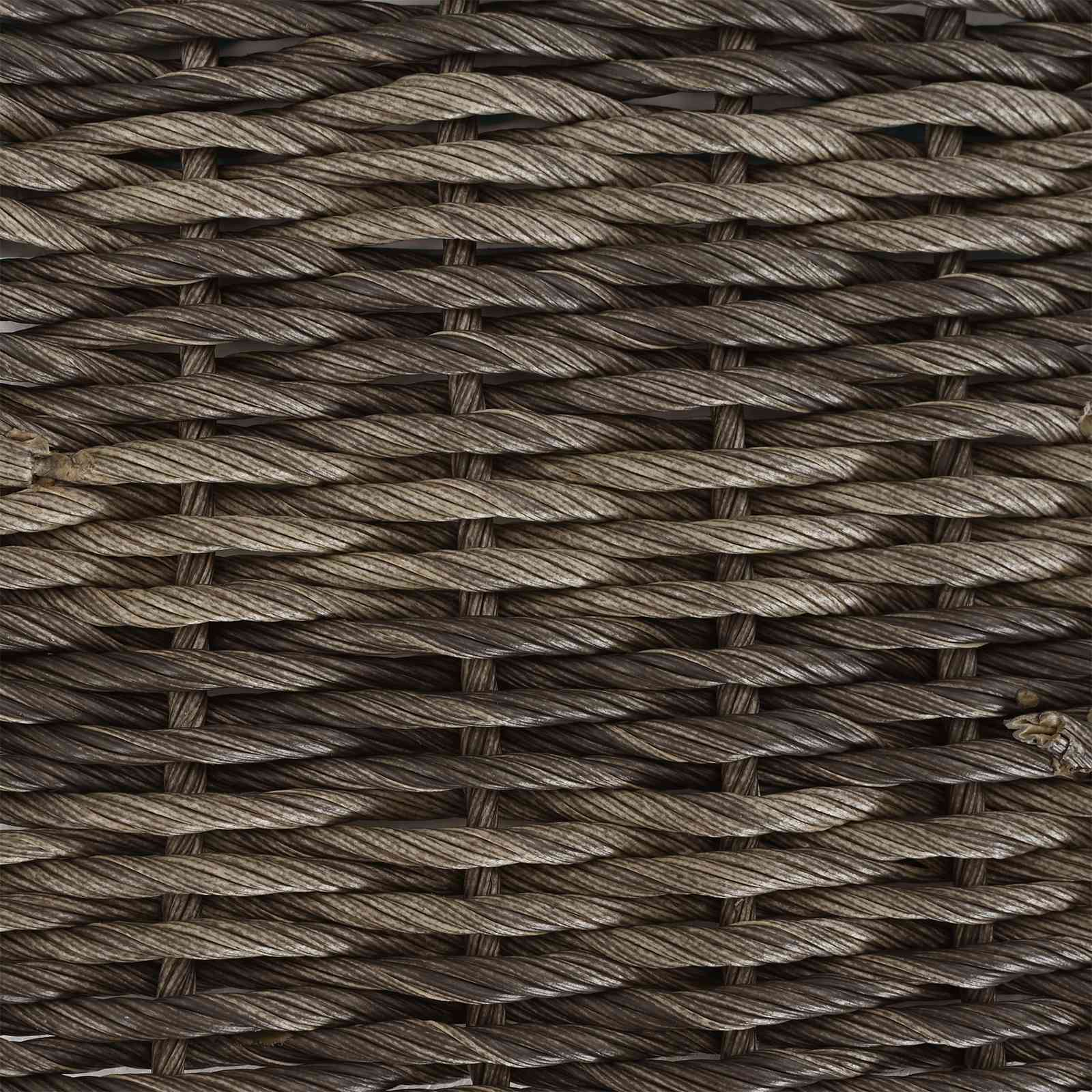 Silla de exterior 2 pcs Gris y Gris Oscuro ratán sintético