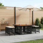Conjunto de Comedor de Jardín con cojín 3 pcs Beige y Crema
