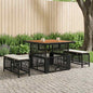 Conjunto de Comedor de Jardín con cojín 3 pcs Beige y Crema