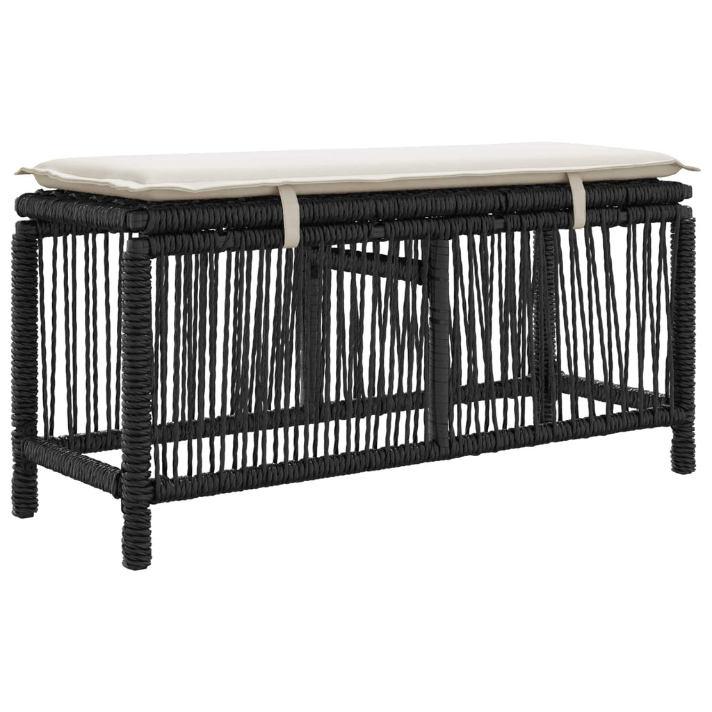 Conjunto de Comedor de Jardín con cojín 3 pcs Beige y Crema