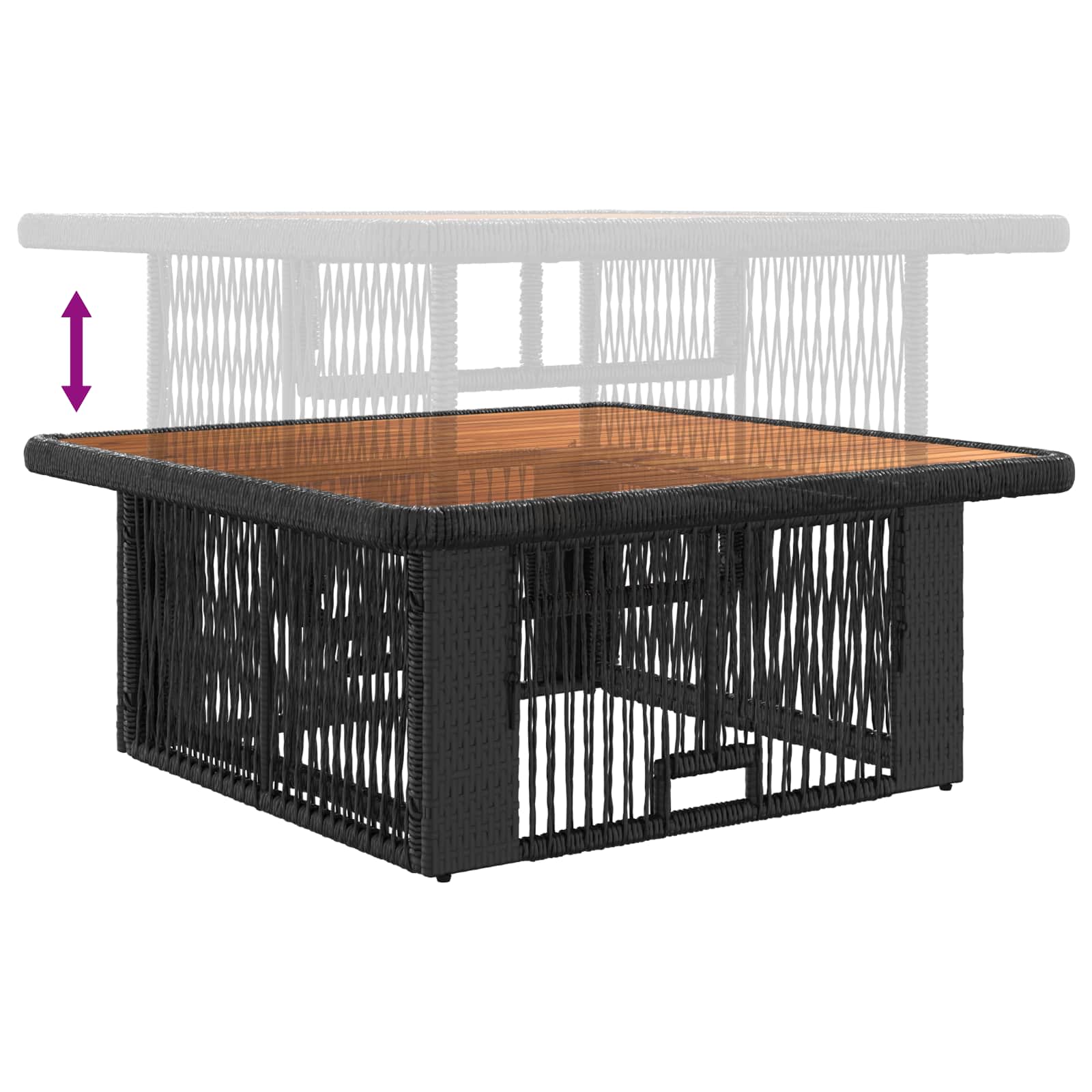 Conjunto de Comedor de Jardín con cojín 3 pcs Beige y Crema