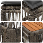 Conjunto de Comedor de Jardín 3 pcs Gris y Gris Oscuro