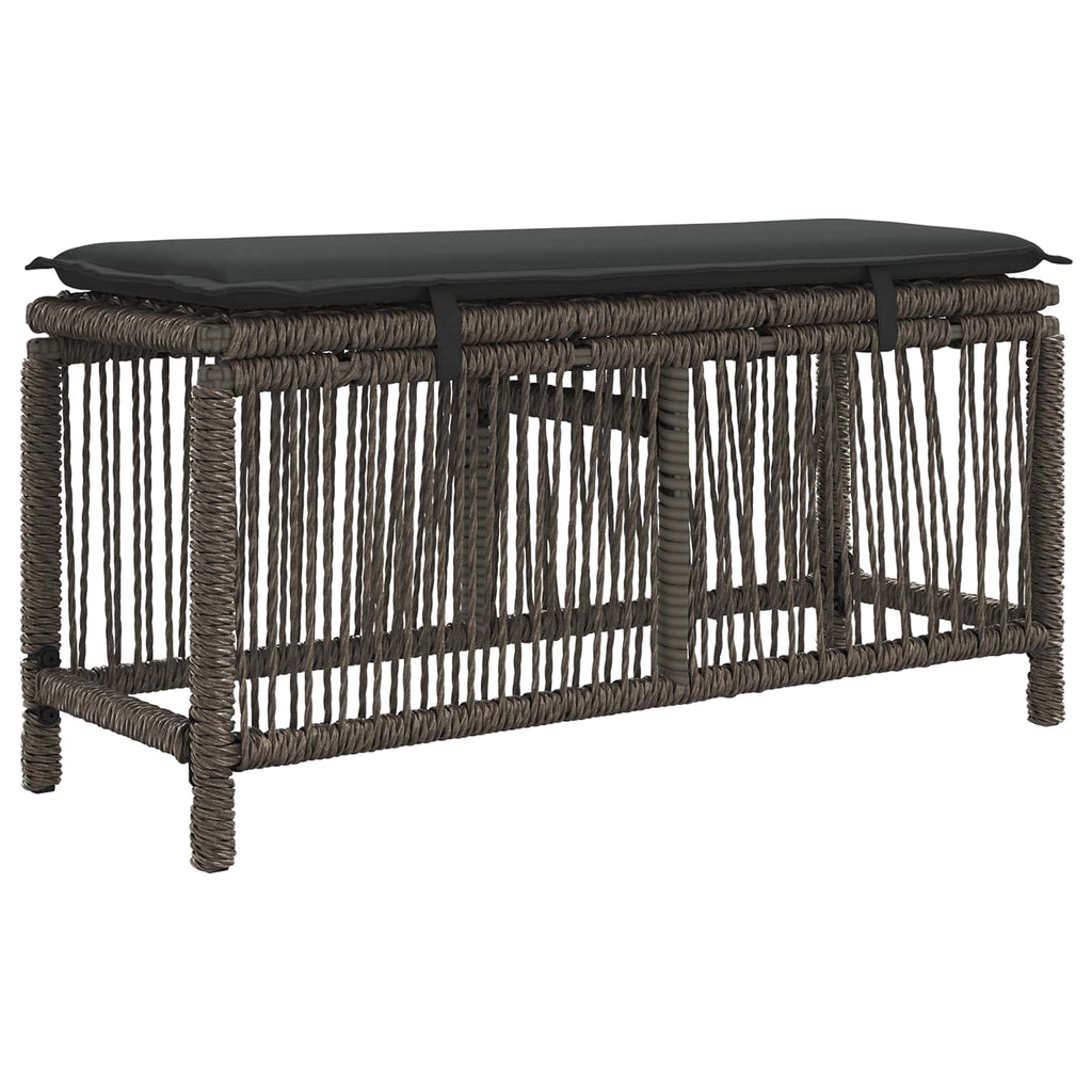 Conjunto de Comedor de Jardín 3 pcs Gris y Gris Oscuro