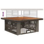 Conjunto de Comedor de Jardín 3 pcs Gris y Gris Oscuro