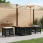 Conjunto de Comedor de Jardín con cojín 3 pcs Beige y Crema