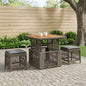 Conjunto de Comedor de Jardín 3 pcs Gris y Gris Oscuro