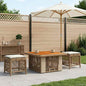 Conjunto de Comedor de Jardín con cojín 3 pcs Beige y Crema
