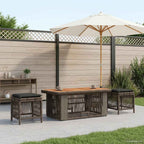 Conjunto de Comedor de Jardín 4 pcs Gris y Gris Oscuro